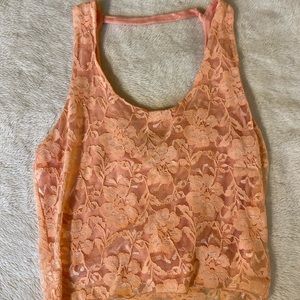 Lace Crop Top Tank - Medium
